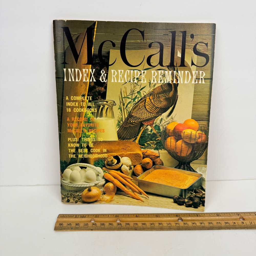 Vtg 60s McCall's Cookbook Collection Replacement Index Paperback Book READ
